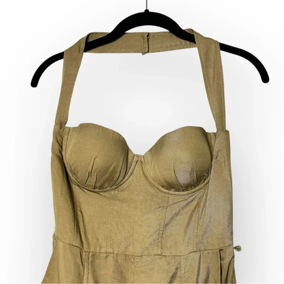 Lovers + Friends Steph Tan  Bustier Strapless Belted Waist Tie Jumpsuit S - Picture 4 of 8